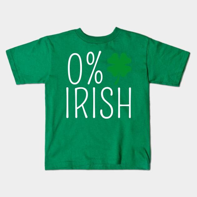 0% Irish Kids T-Shirt by Brobocop